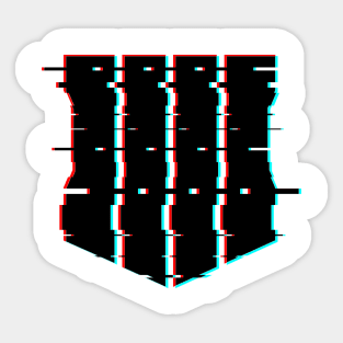 Black Ops 4 Logo Glitch Effect Black Sticker